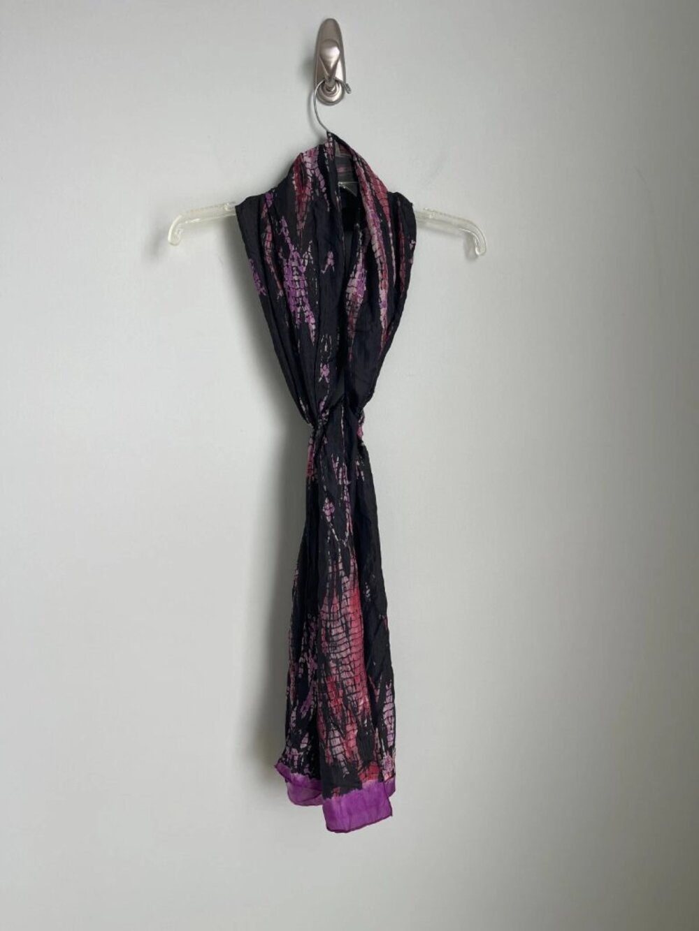 Eileen Fisher Multicolor 100% Silk Shibori Rectangular Scarf